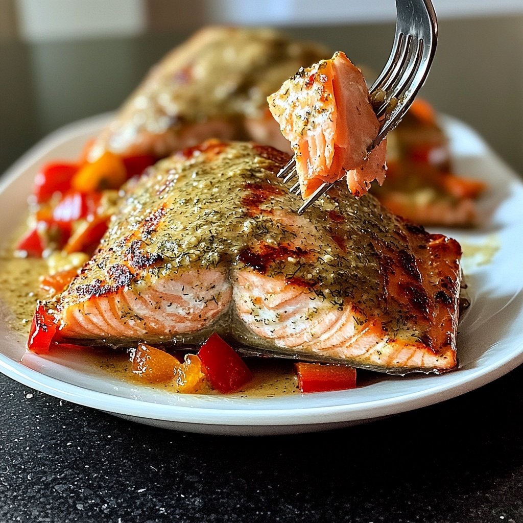 Lachs mit Ofengemüse & Zitronen-Dill-Sauce