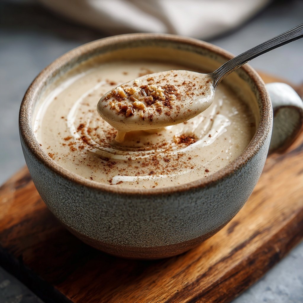 Blumenkohlsuppe mit Muskat und Sahne
