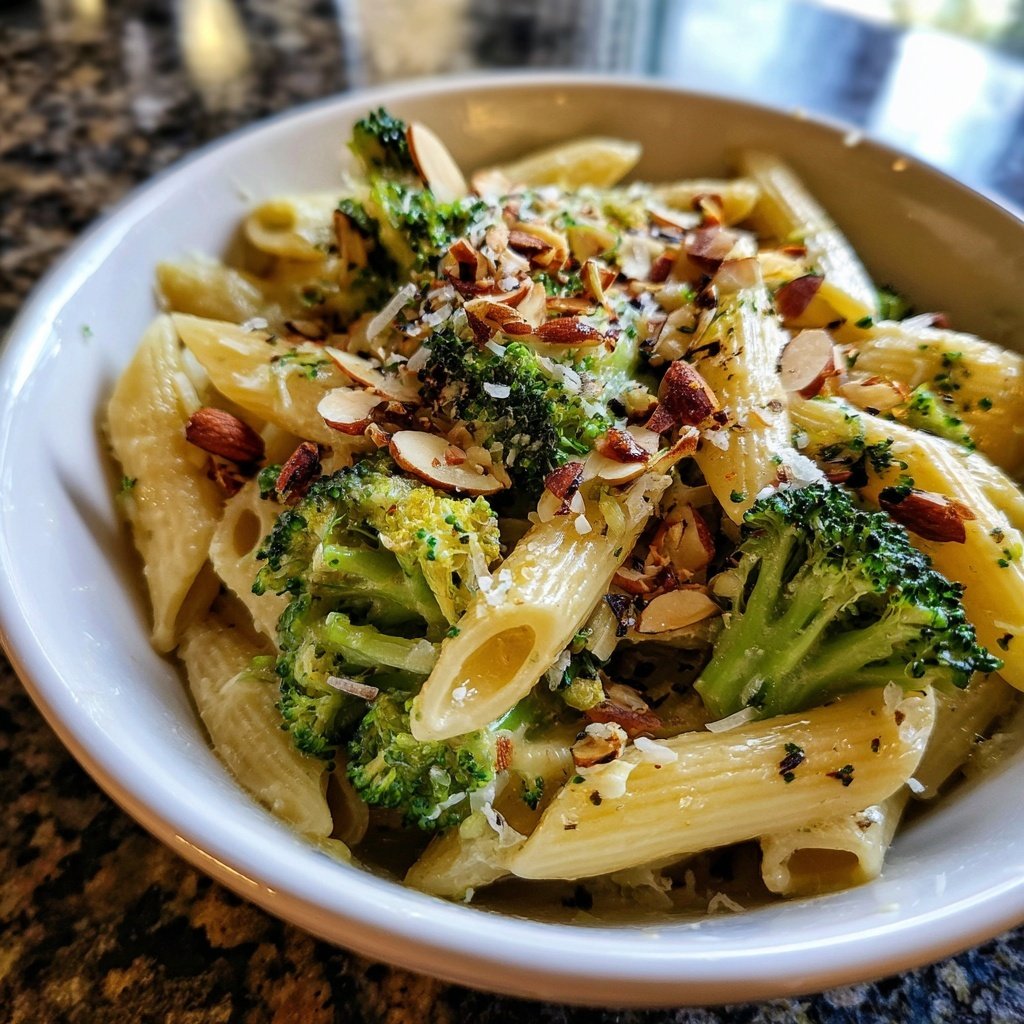 Penne mit Brokkoli und Mandeln