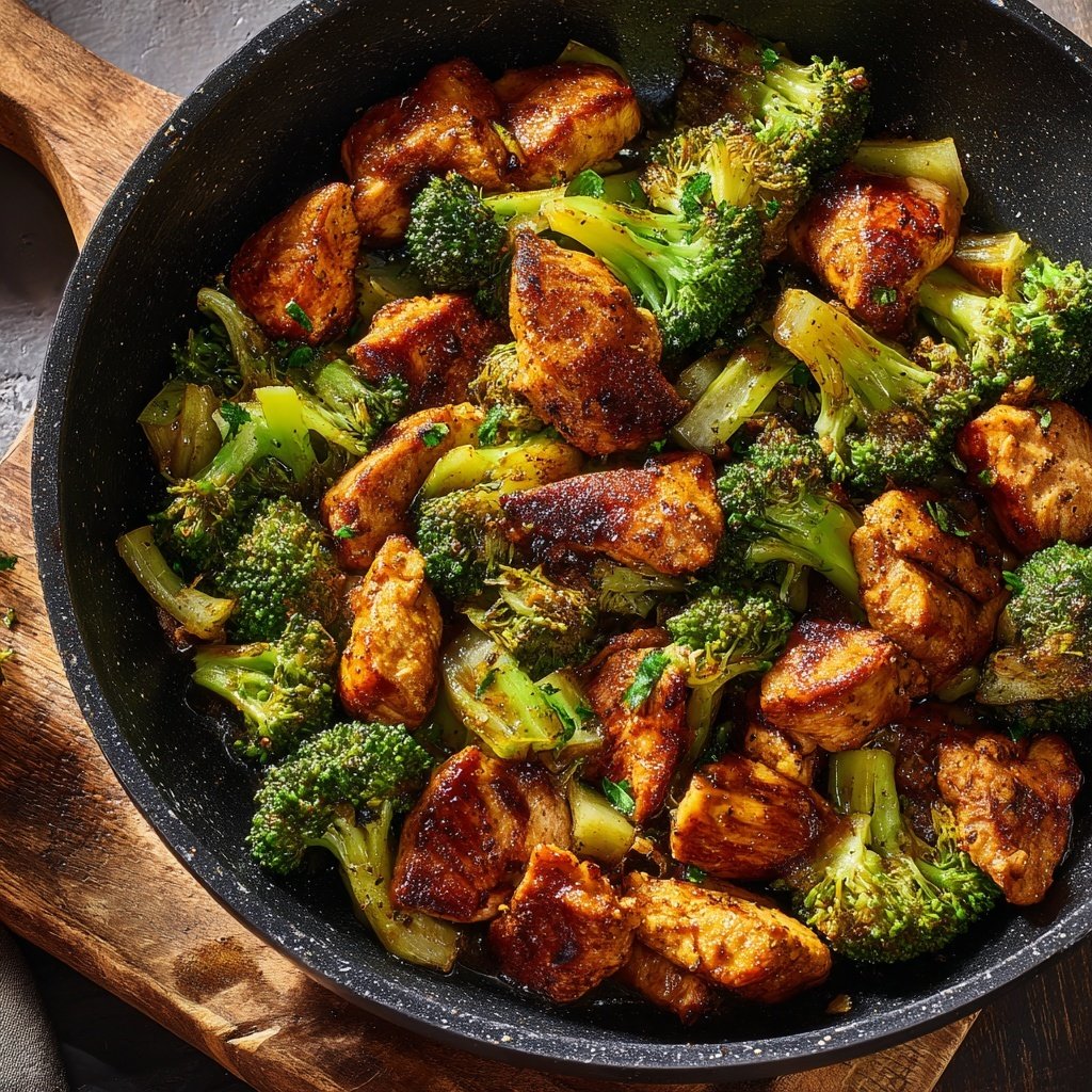 Brokkoli Pfanne Mit Hähnchen