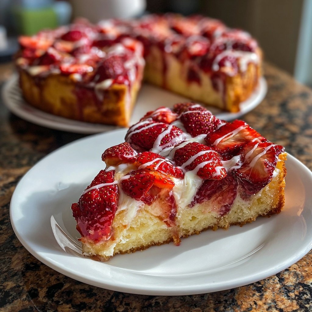Erdbeer Kuchen Mit Quark Topping