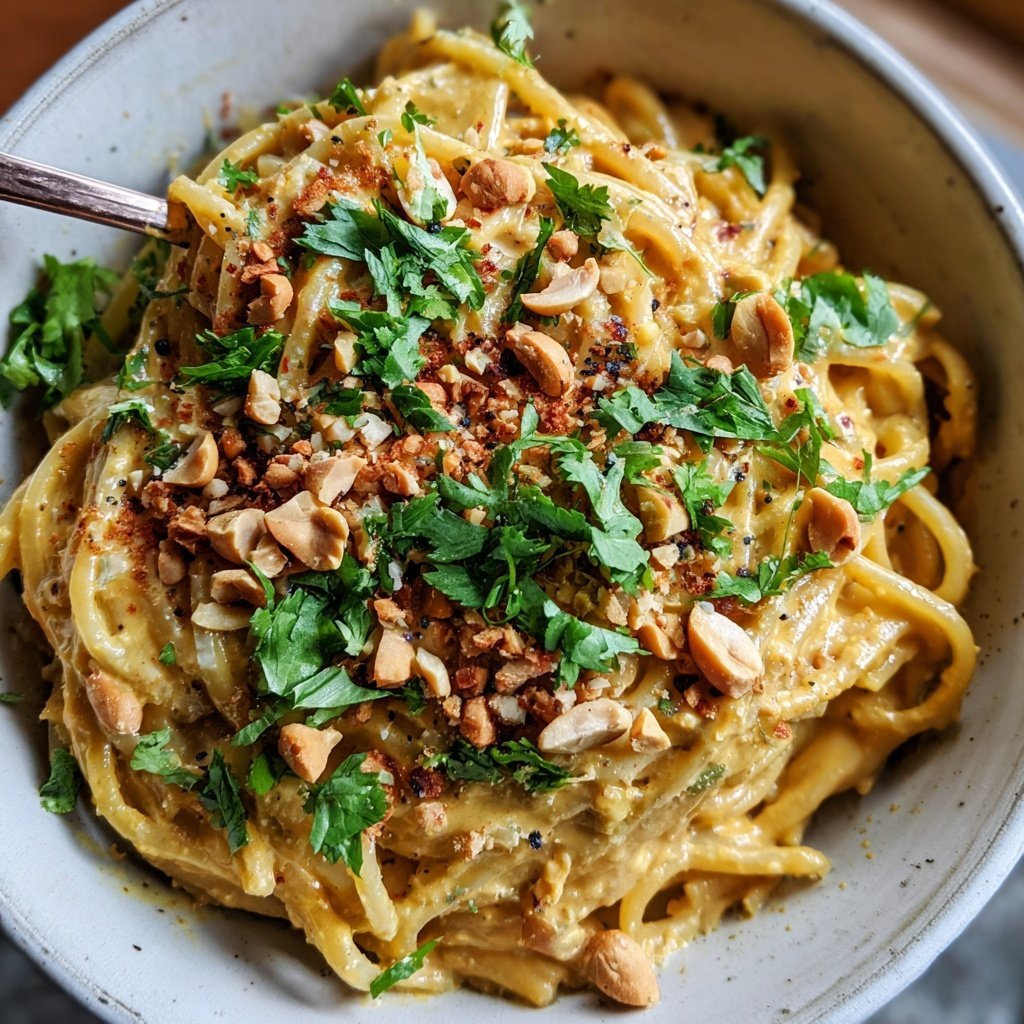 Reisnudeln mit Erdnusssauce