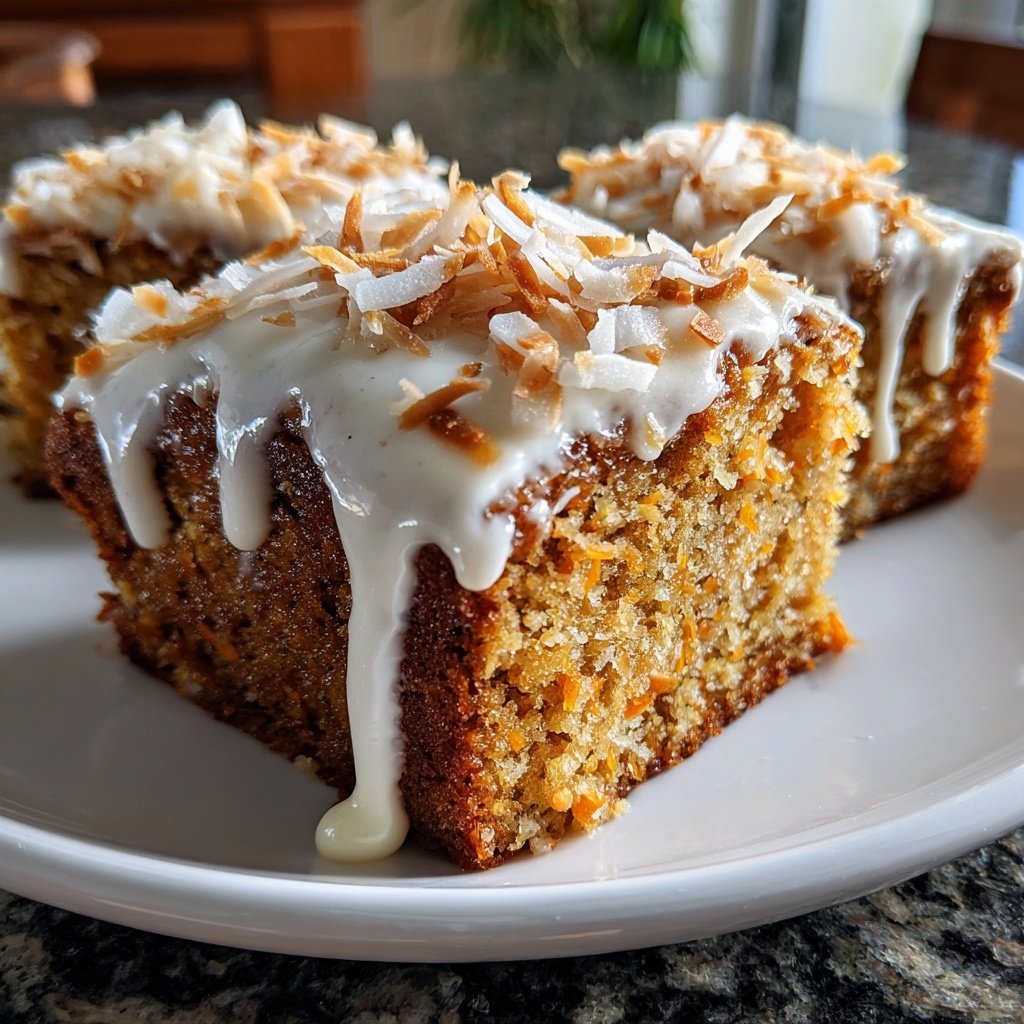 Karottenkuchen Mit Kokosraspeln