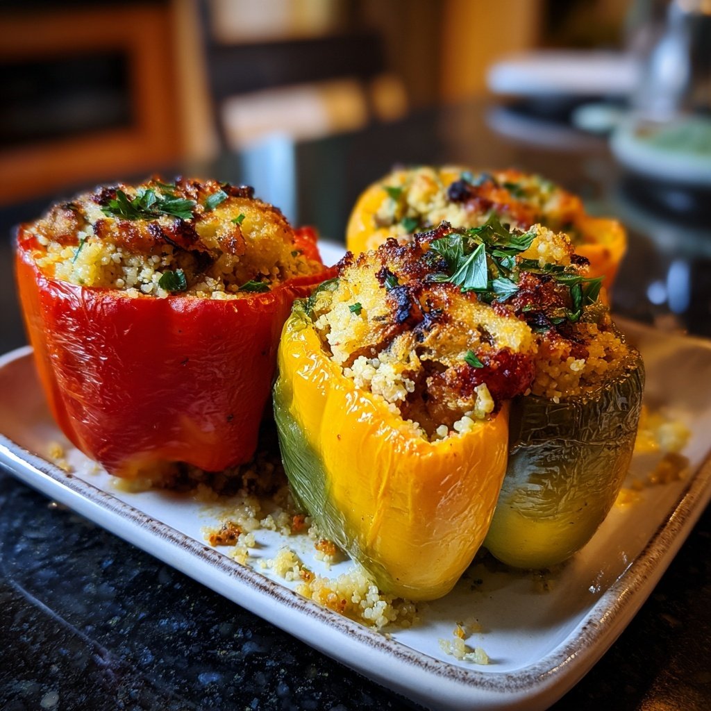 Gefüllte Paprika mit Couscous