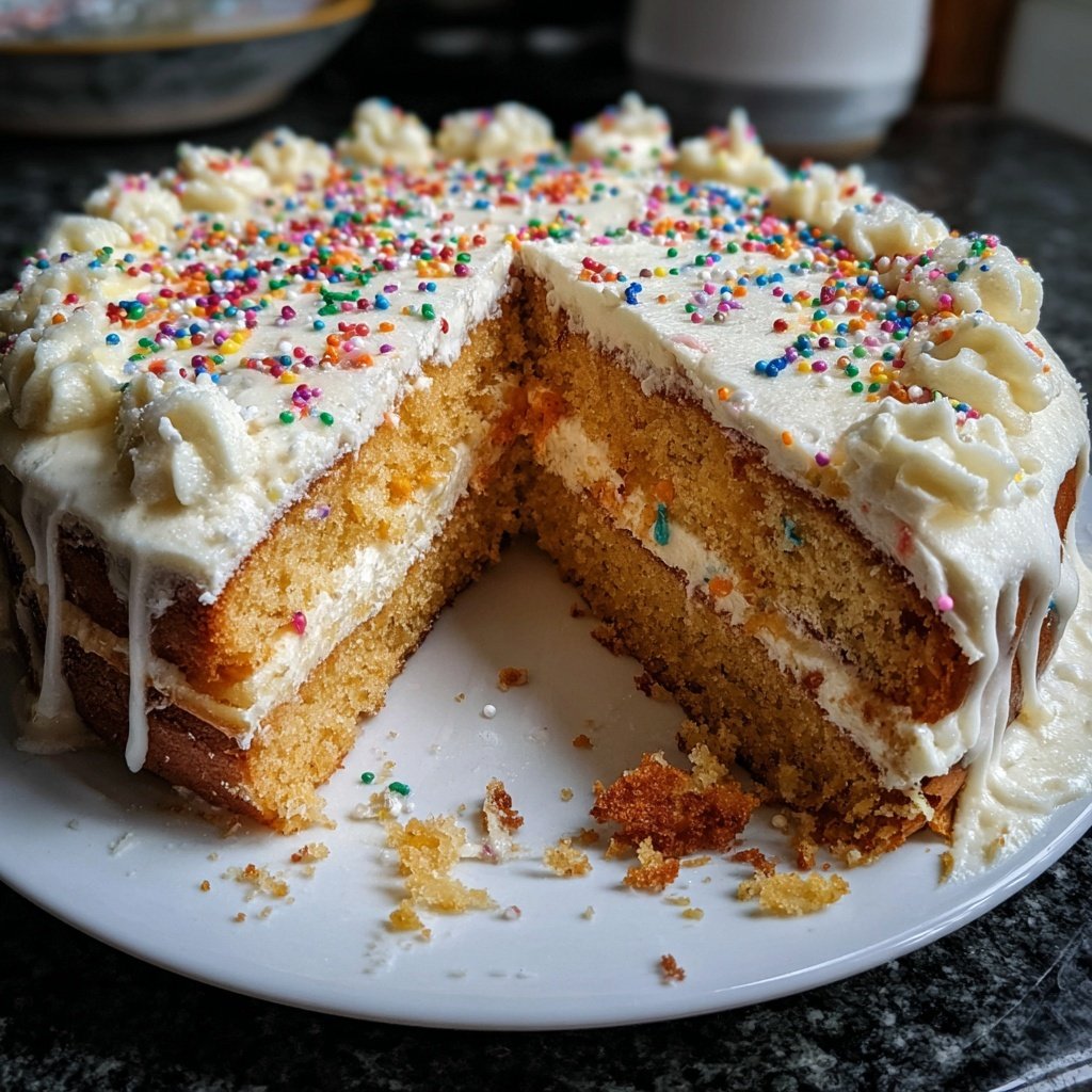 Geburtstagskuchen mit Sahnecreme