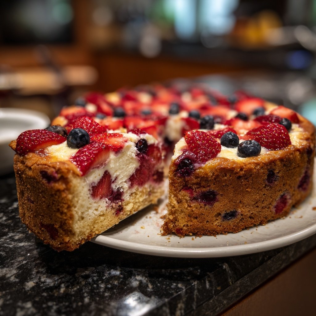 Erdbeerkuchen Mit Quark Und Beeren