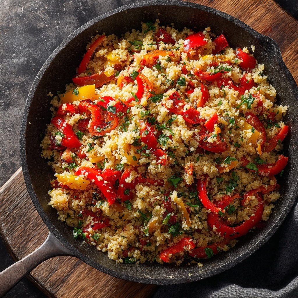 Blumenkohl Reis Pfanne Mit Paprika