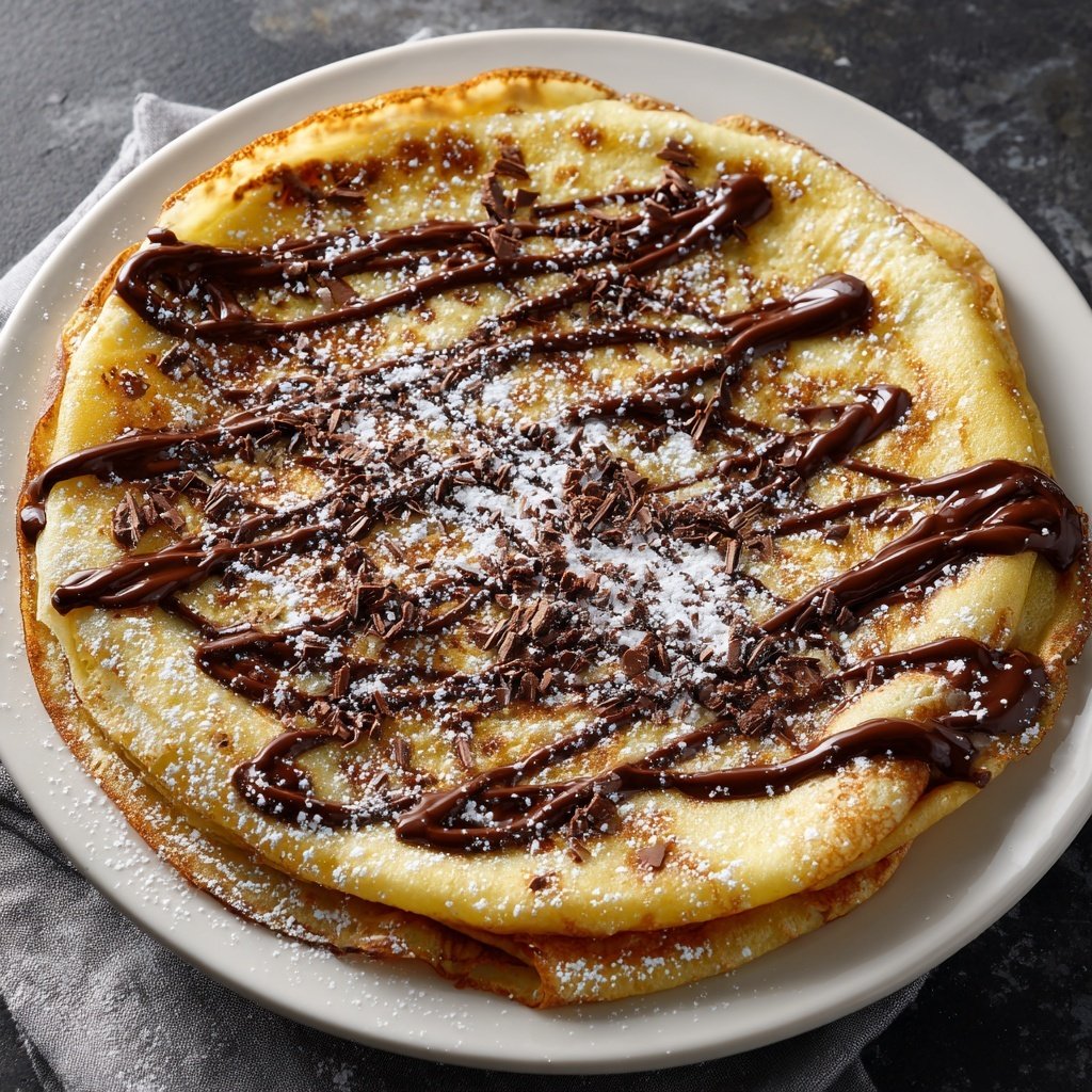 Pfannkuchen mit Schokostreifen