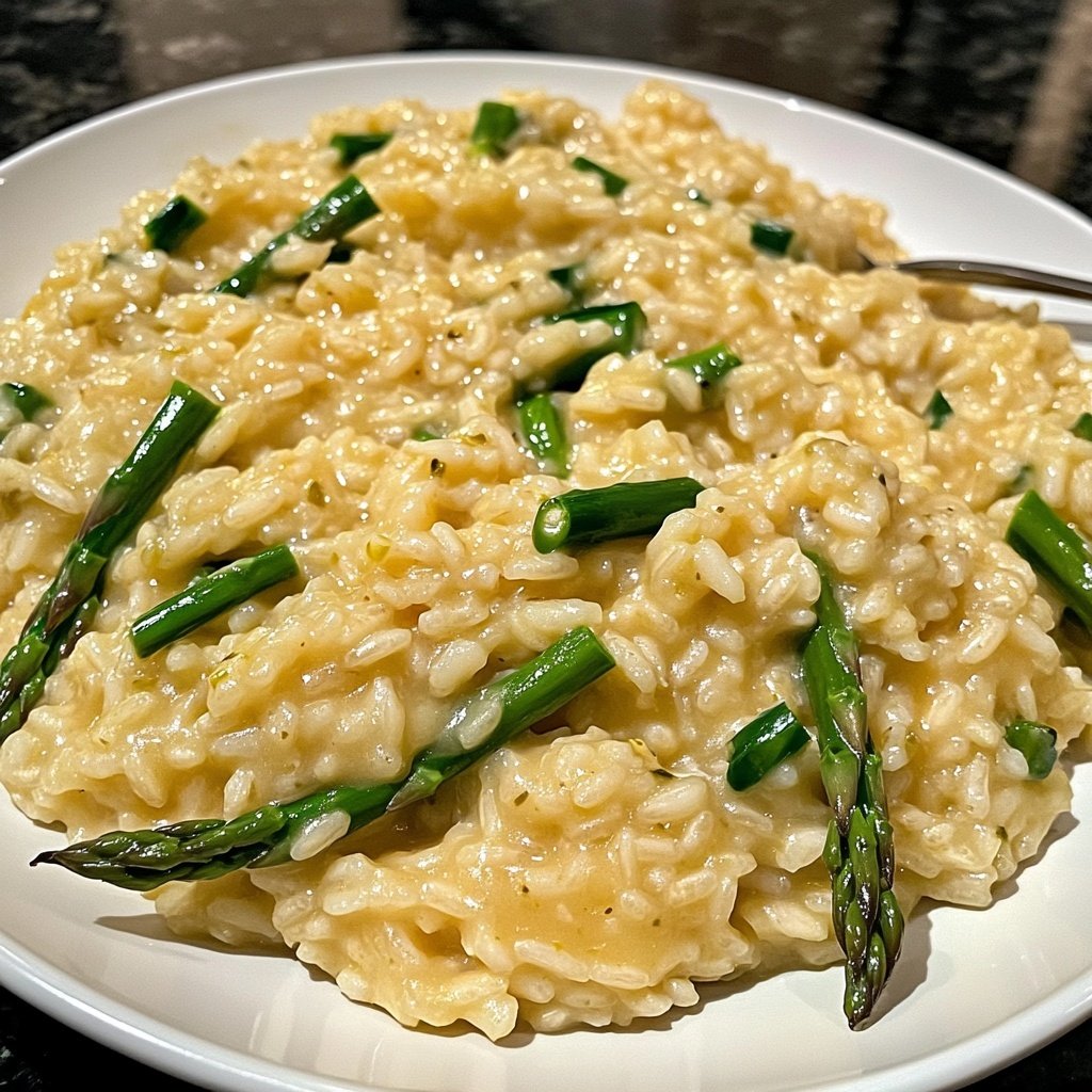 Risotto mit grünem Spargel