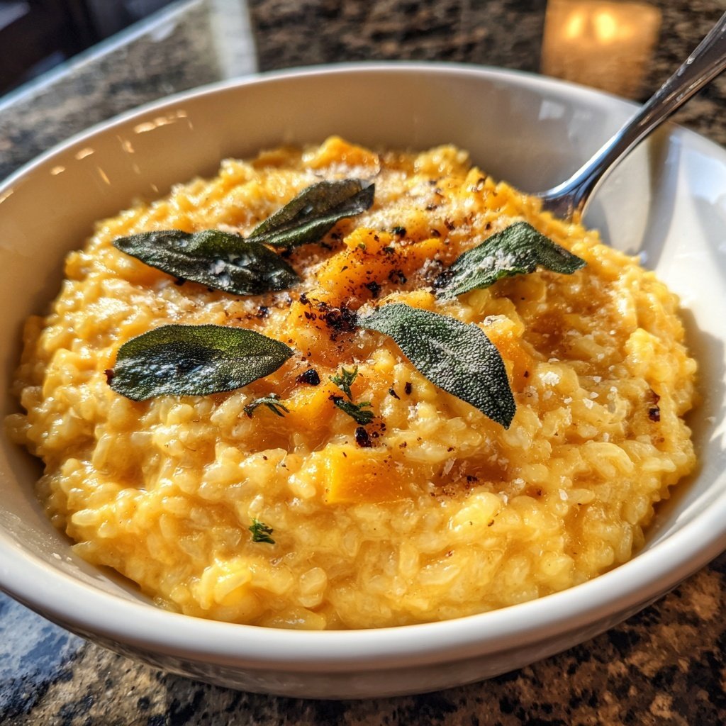 Kürbisrisotto mit Salbei
